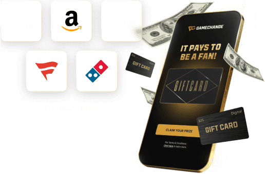 GameChange gift card displayed on smartphone