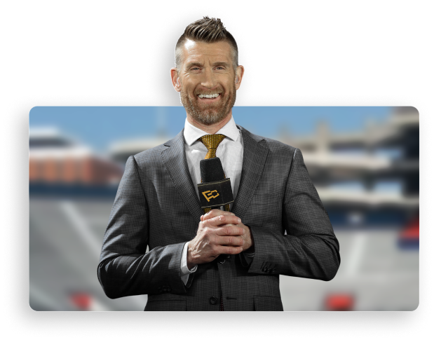 Picture of Marty Smith holding a microphone